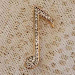 D'Orlan Music Note Brooch